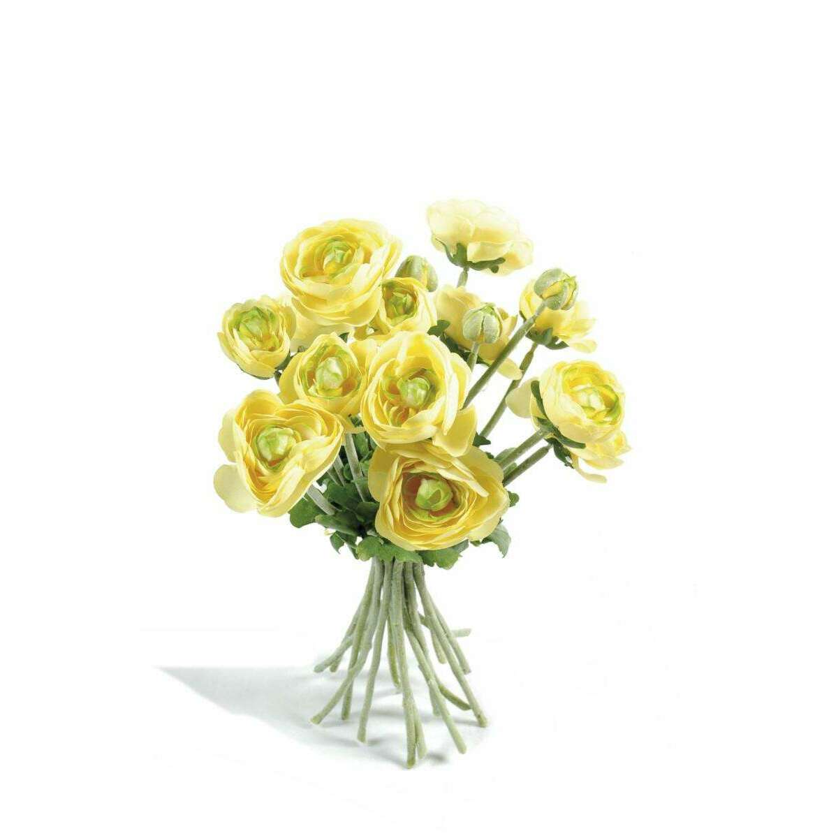 Fleurs artificielles Bouquet de Renoncules - intérieur - H.30 cm jaune