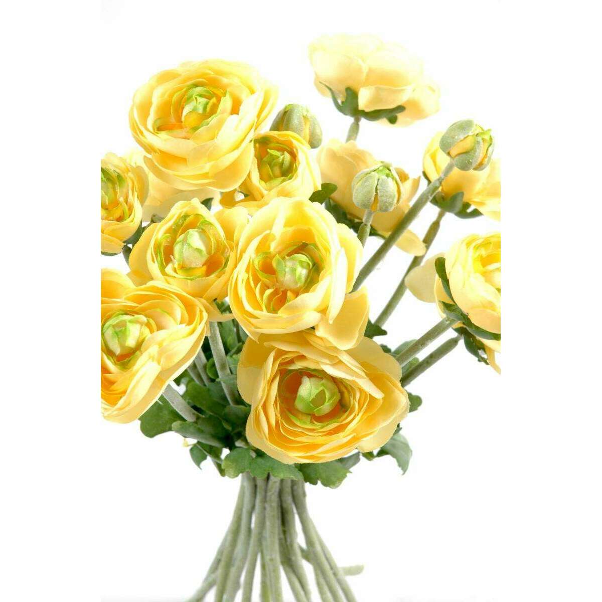 Fleurs artificielles Bouquet de Renoncules - intérieur - H.30 cm jaune