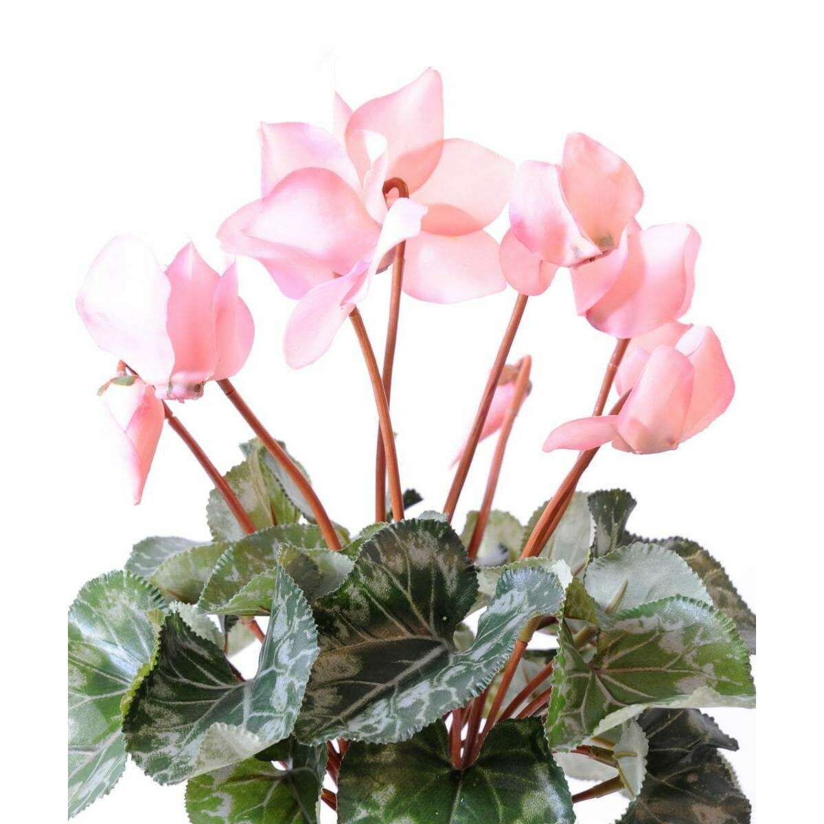 Fleurs artificielles Cyclamen - plante en piquet pour intérieur - H.32cm rose