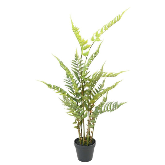 Fougère artificielle des bois en pot - plante d'intérieur - H.80cm vert