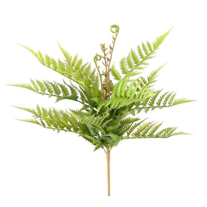 Fougère artificielle en piquet 12 branches - plante extérieur - H.50cm vert