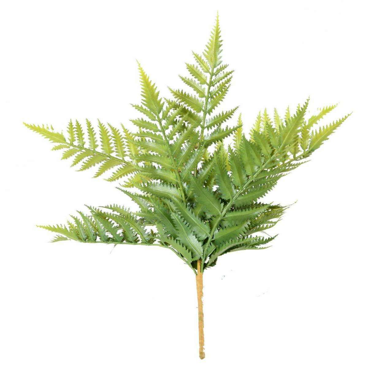 Fougère artificielle en piquet 12 branches - plante extérieur - H.50cm vert