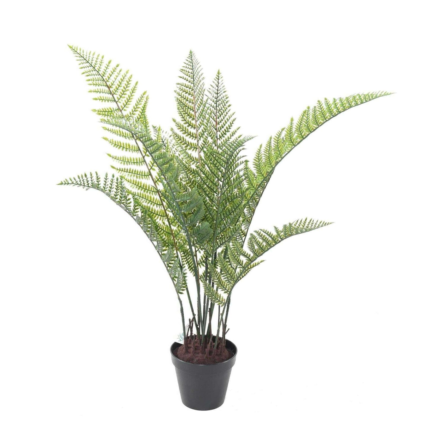 Fougère artificielle en pot - plante intérieur extérieur - H.100cm vert