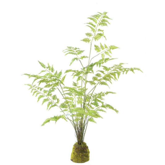 Fougère artificielle socle mousse - plante d'intérieur - H.95cm vert