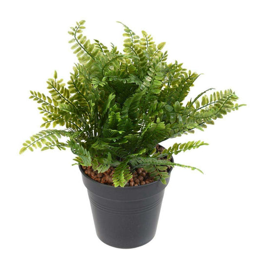 Fougère artificielle UV en piquet - plante intérieur extérieur - H.28cm vert