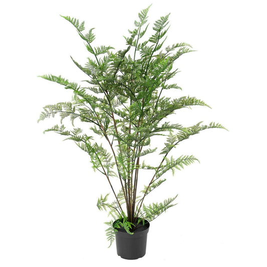 Fougère artificielle UV résistant en pot - plante d'extérieur - H.110cm vert