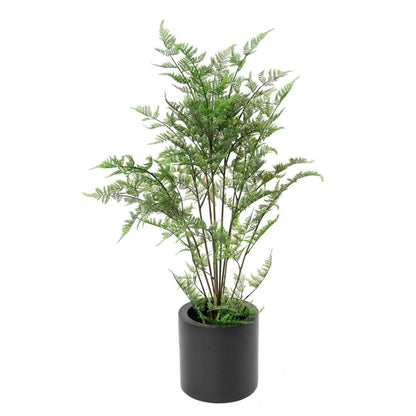 Fougère artificielle UV résistant en pot - plante d'extérieur - H.110cm vert