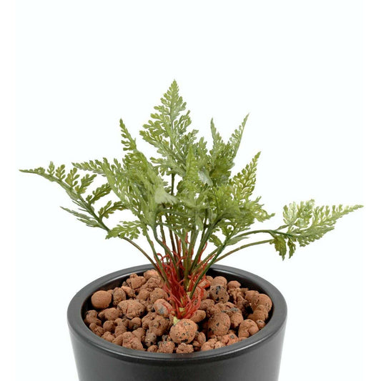 Fougère mini artificielle en piquet - plante intérieur extérieur - H.12cm vert