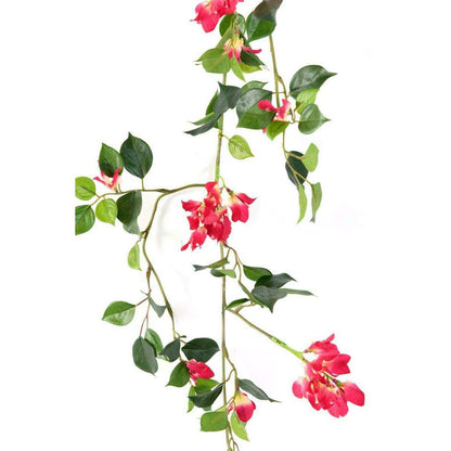 Guirlande artificielle bougainvillier en fleur - intérieur - H.110cm fuchsia