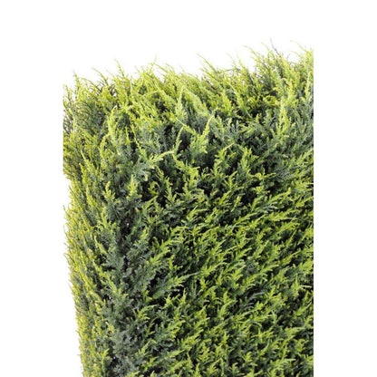 Haie artificielle Cyprès Junipérus Haie Structure Métal - intérieur extérieur - H.65cm vert 2 tons