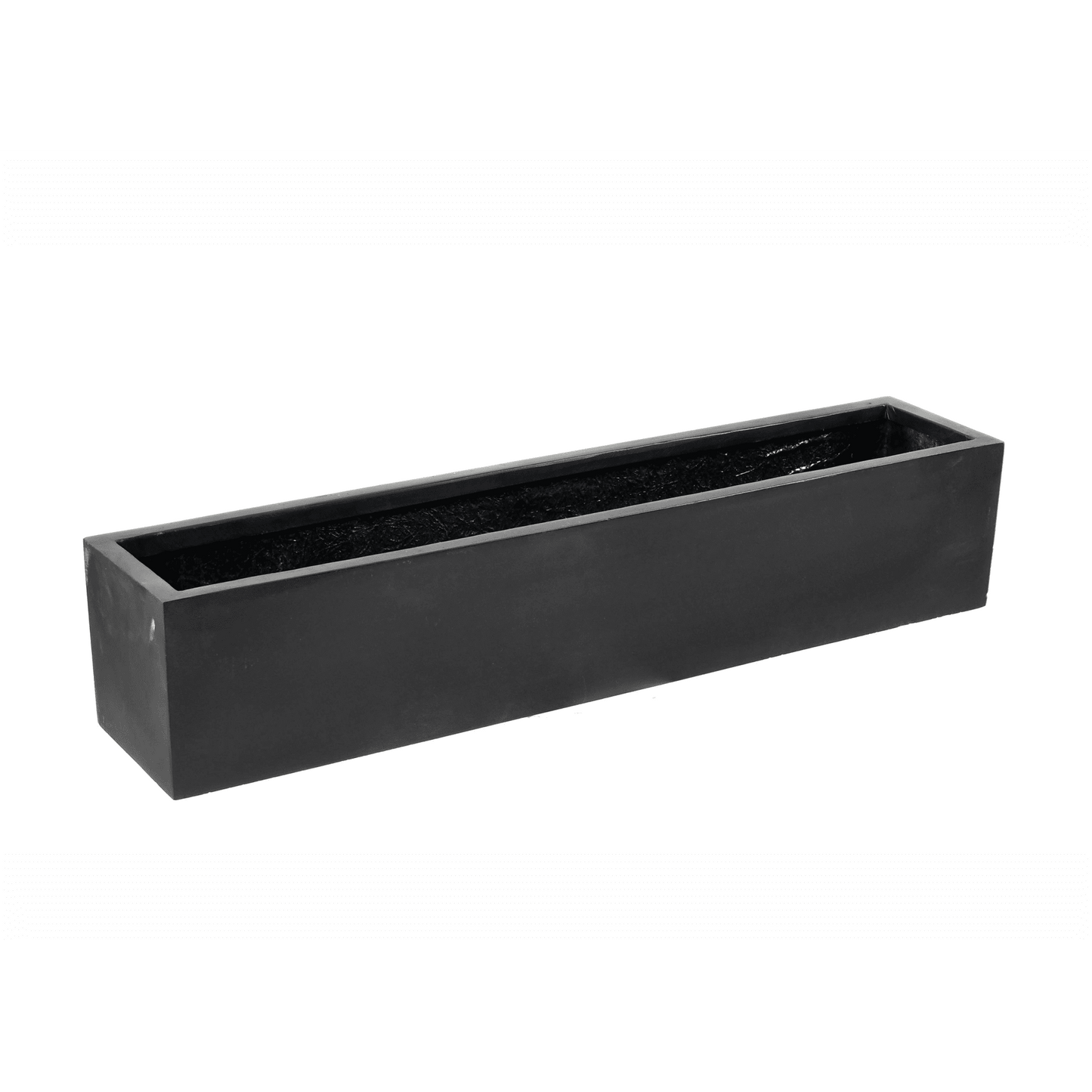 Jardinière Balconnière intérieur / extérieur L.100x25cm noir Fiberstone