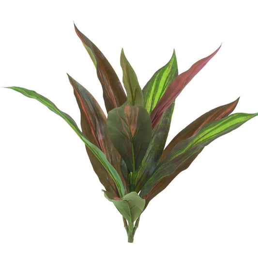 Feuillage artificiel piquet Dracena mini intérieur 32cm vert rouge