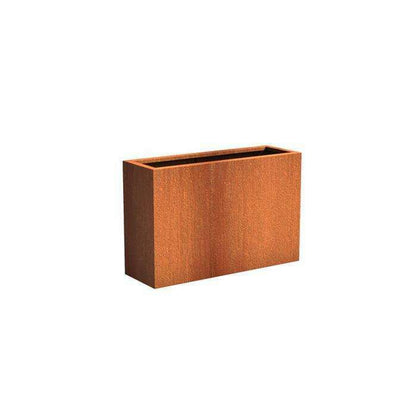 Muret pour fleur bac rectangulaire Ande - extérieur jardin - L.120xH.80cm Acier Corten