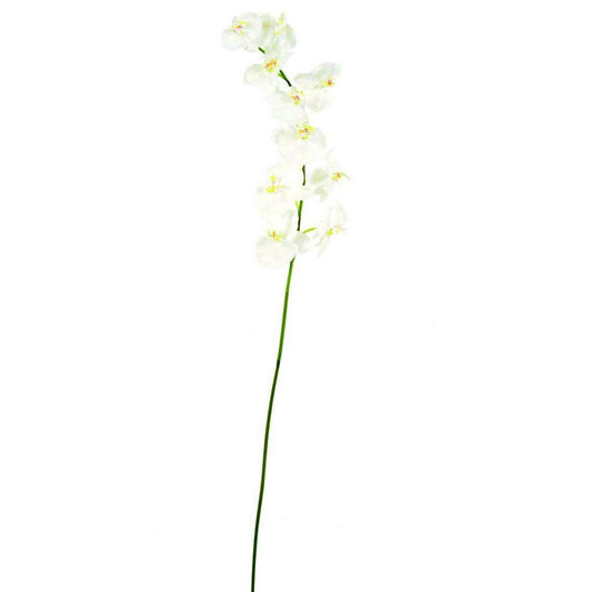 Orchidée artificielle Phalaenopsis 10 fleurs - création bouquet - H.160 cm blanc