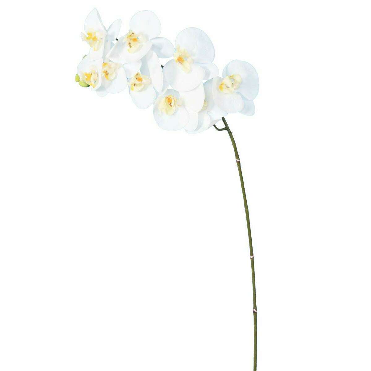 Orchidée artificielle Phalaenopsis 9 fleurs - création bouquet - H.98 cm blanc