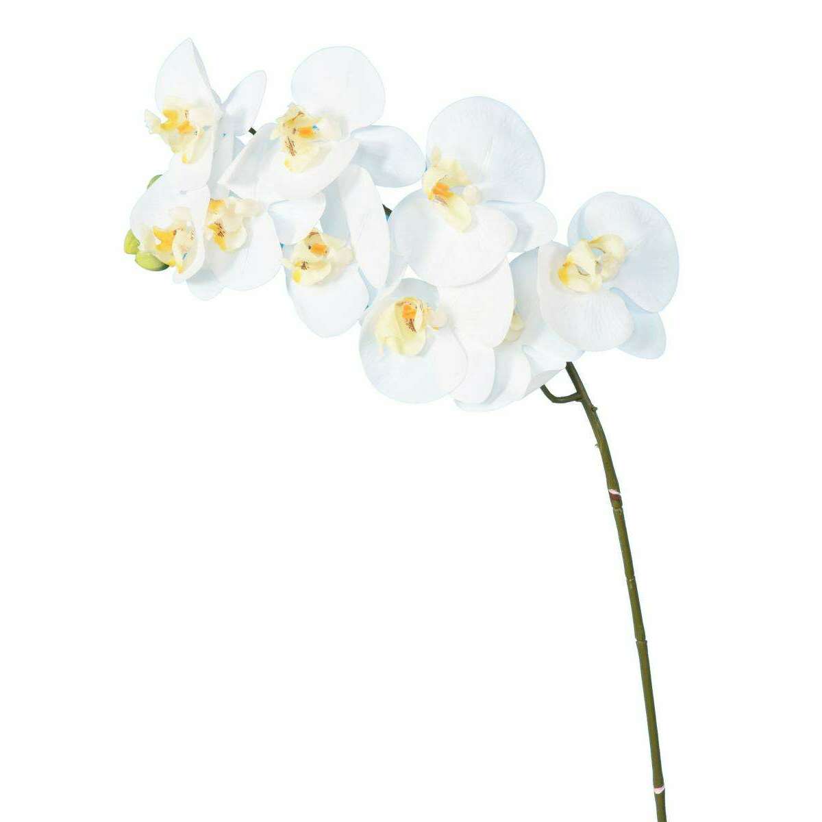 Orchidée artificielle Phalaenopsis 9 fleurs - création bouquet - H.98 cm blanc