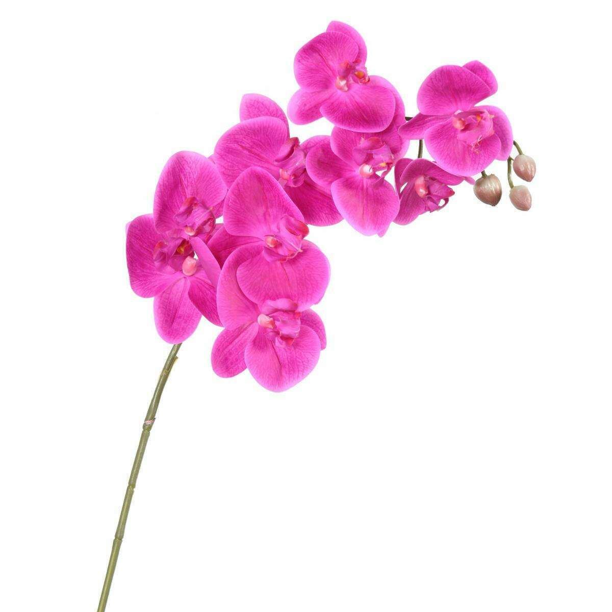 Orchidée artificielle Phalaenopsis 9 fleurs - création bouquet - H.98cm fuchsia