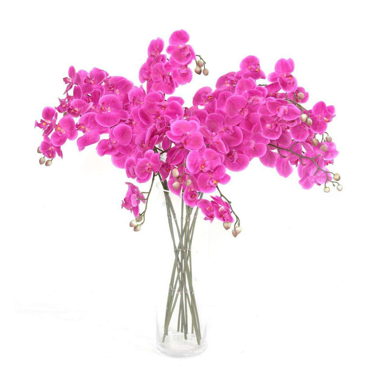 Orchidée artificielle Phalaenopsis 9 fleurs - création bouquet - H.98cm fuchsia