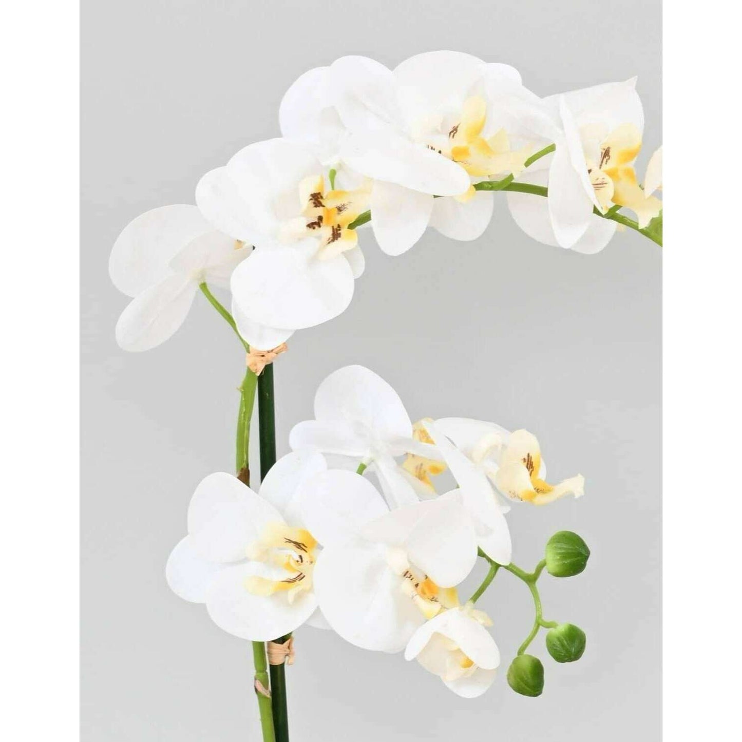 Orchidée Phalaenopsis artificielle en pot blanc - plante d'intérieur - H.55cm