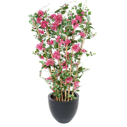 Palissade artificielle fleurie Bougainvillier anti-UV - plante d'extérieur - H.140cm fuchsia