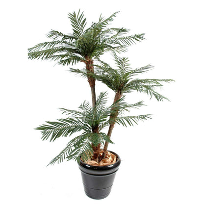 Palmier artificiel 3 troncs - plante artificielle d'intérieur - H.160cm vert