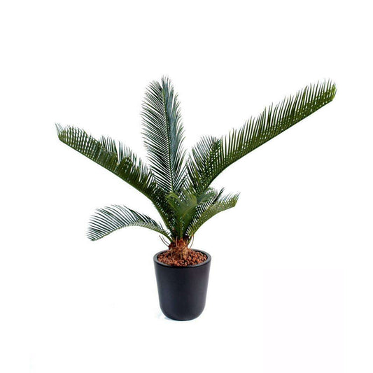 Palmier artificiel Cycas baby 10 feuilles - intérieur extérieur - H.60cm vert