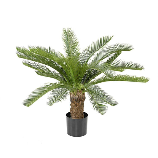 Palmier artificiel Cycas tronc - plante intérieur extérieur - H.90cm vert