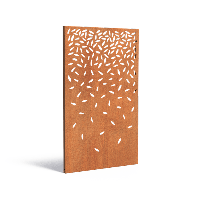 Panneau Acier Corten décors Abstrait 4 - jardin terrasse - H.180x110cm rouille