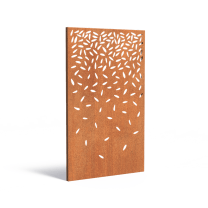 Panneau Acier Corten décors Abstrait 4 - jardin terrasse - H.180x110cm rouille