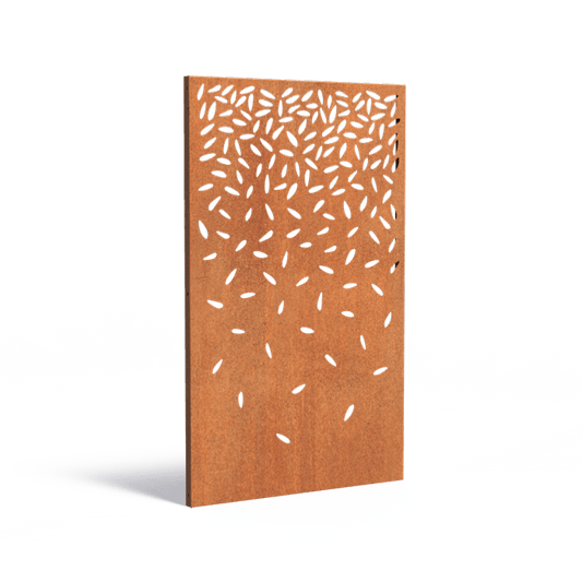 Panneau Acier Corten décors Abstrait 4 - jardin terrasse - H.180x110cm rouille