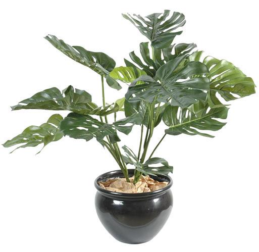 Plante verte artificielle Philo Géant 15 feuilles - plante d'intérieur -H. 85 cm