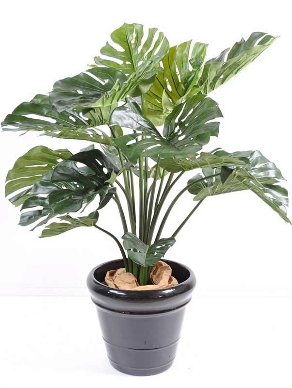 Plante verte artificielle Philo Géant 18 feuilles - plante d'intérieur -H.110cm vert