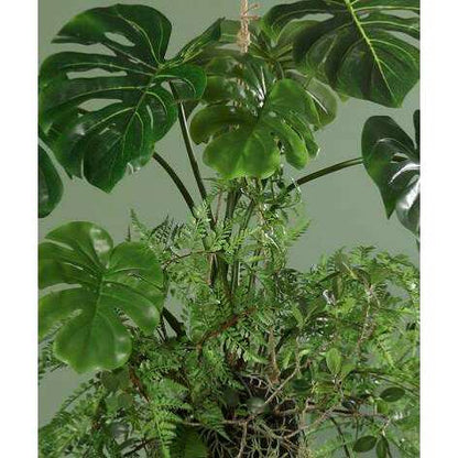 Philodendron artificiel boule végétalisée à suspendre - décoration d'intérieur - H.60cm