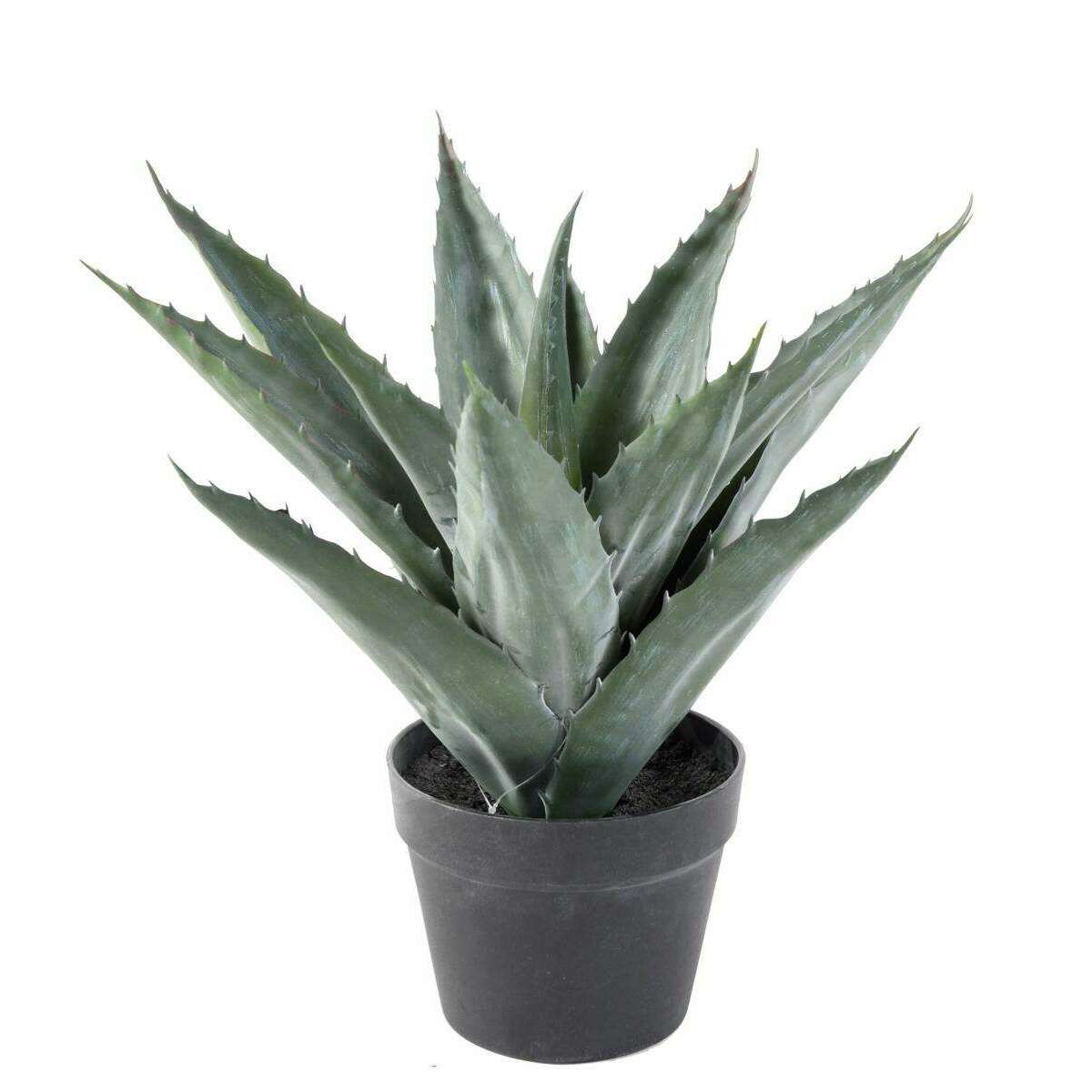 Plante artificielle Agave en pot - extérieur intérieur - H.43cm vert