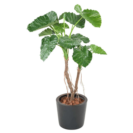 Plante artificielle Alocasia Calidora 2 troncs - décoration d'intérieur - H.130cm