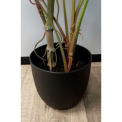 Plante artificielle Alocasia en pot - plante d'intérieur - H.75cm vert rouge