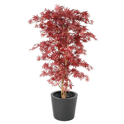 Plante artificielle Aralia New - érable synthétique pour intérieur - H.160cm rouge