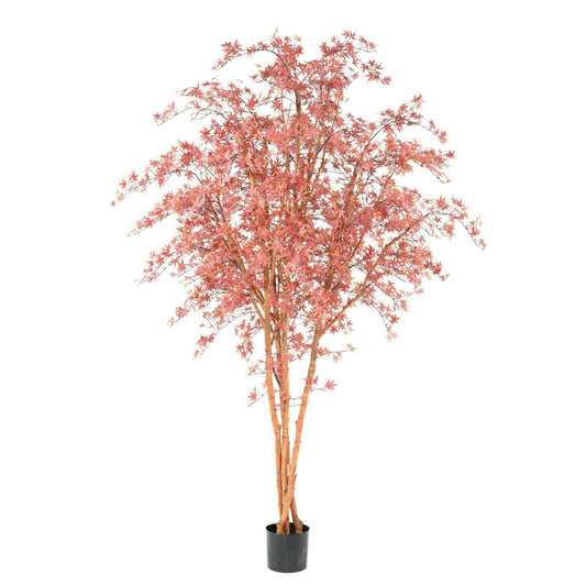 Plante artificielle Aralia Tree PE UV (érable) - intérieur extérieur - H.270cm rouge