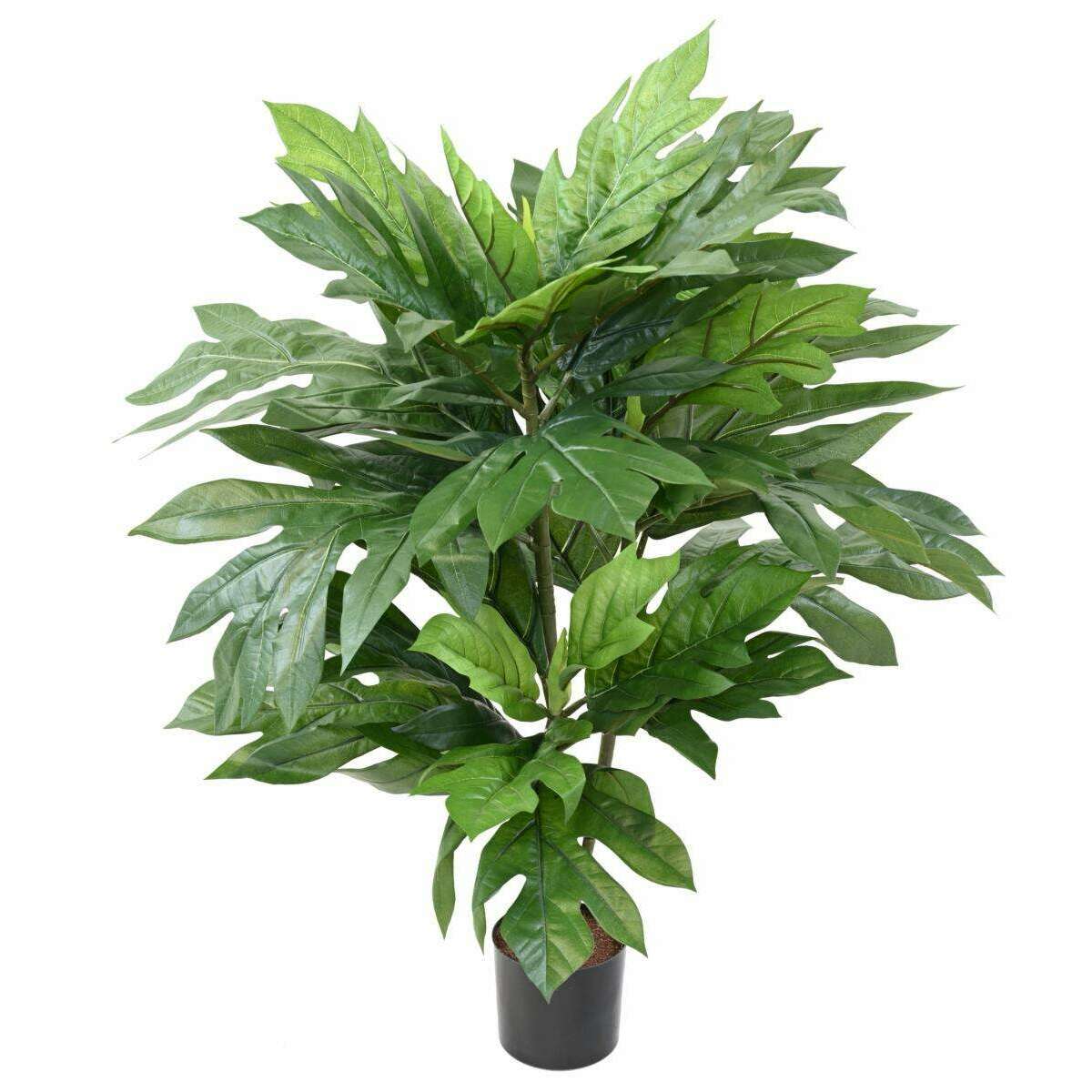 Plante artificielle Artocarpus Altilis - arbre à pain pour intérieur - H.100cm