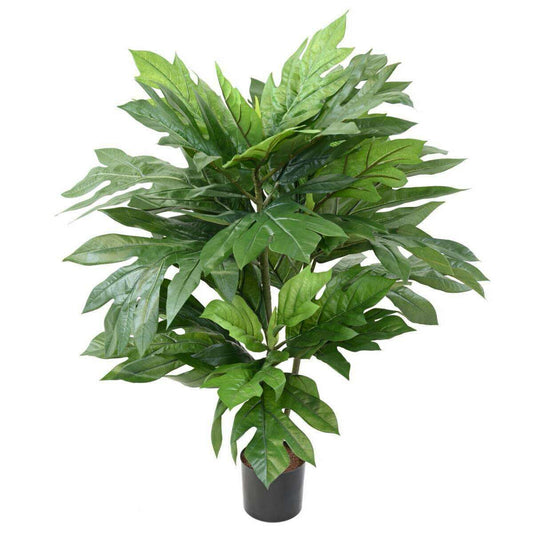 Plante artificielle Artocarpus Altilis - arbre à pain pour intérieur - H.100cm