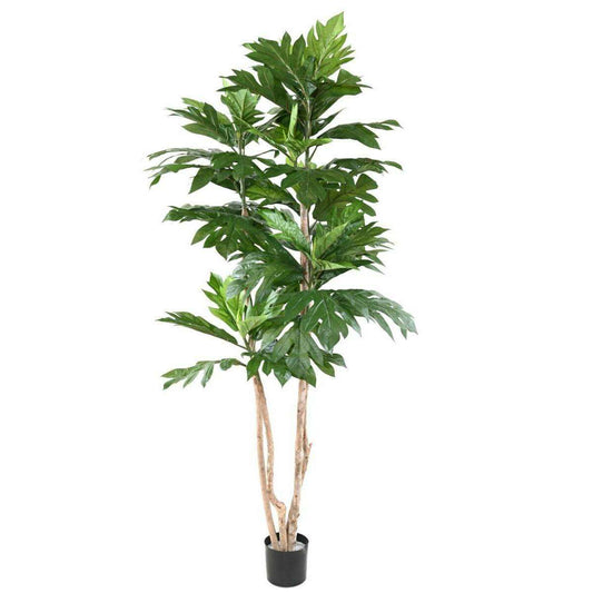 Plante artificielle Artocarpus Altilis - arbre à pain pour intérieur - H.200cm vert