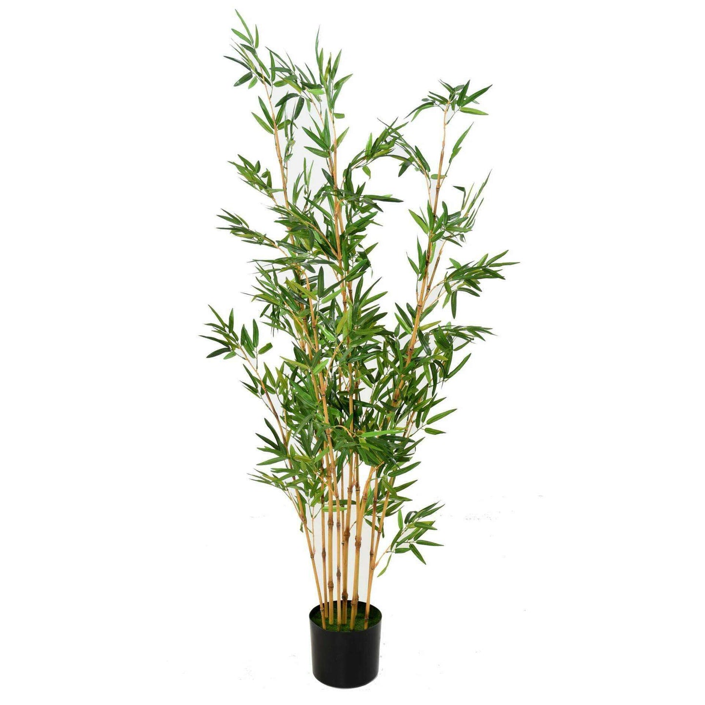 Plante artificielle bambou cannes chaume - plante d'intérieur - H.150cm vert