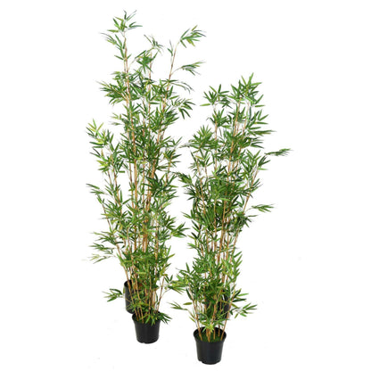 Plante artificielle bambou cannes chaume - plante d'intérieur - H.150cm vert