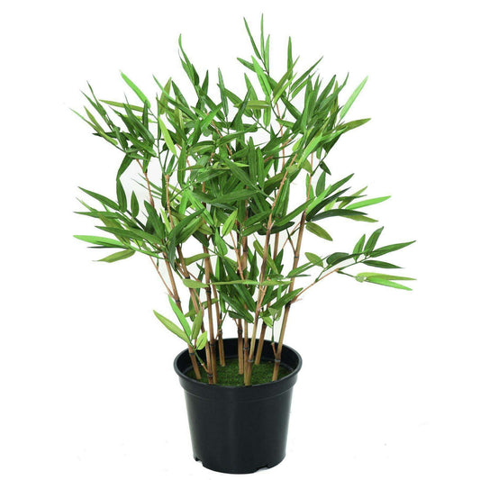 Plante artificielle bambou cannes chaume - plante d'intérieur - H.60cm vert