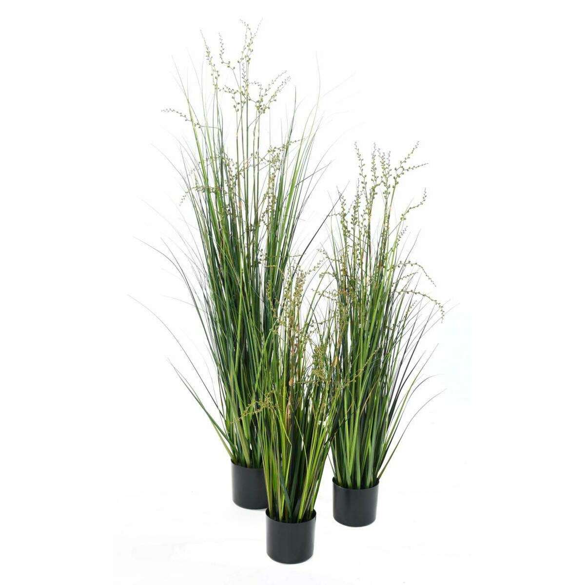 Plante artificielle Berry Onion Grass en pot - intérieur - H.120cm vert