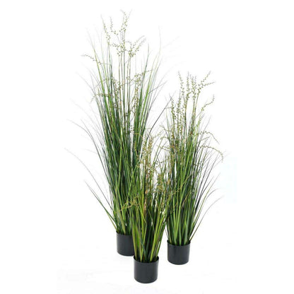 Plante artificielle Berry Onion Grass en pot - intérieur - H.120cm vert