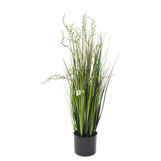 Plante artificielle Berry Onion Grass en pot - intérieur - H.90cm vert