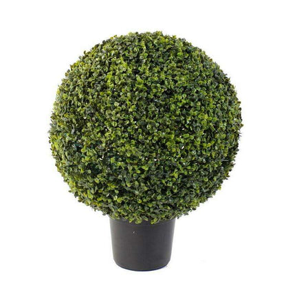 Plante artificielle Buis Boule en pot - intérieur extérieur - Ø.47cm vert