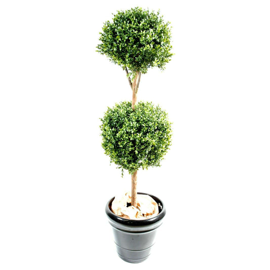 Plante artificielle Buis double boule - intérieur extérieur - H.170 cm vert