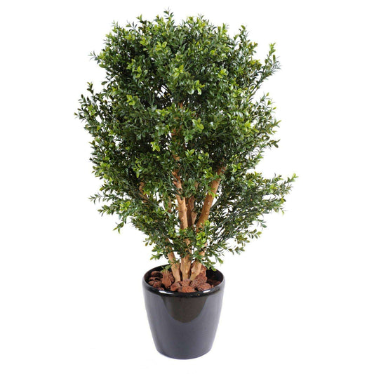 Plante artificielle Buis new buisson UV - arbuste pour extérieur - H.70cm vert